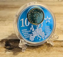 Münze Kroatien 1 Lira Gilded Copper Nickel Proof Like 40mm