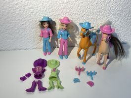 Polly Pocket Cowgirls, Pferde und Zubehör