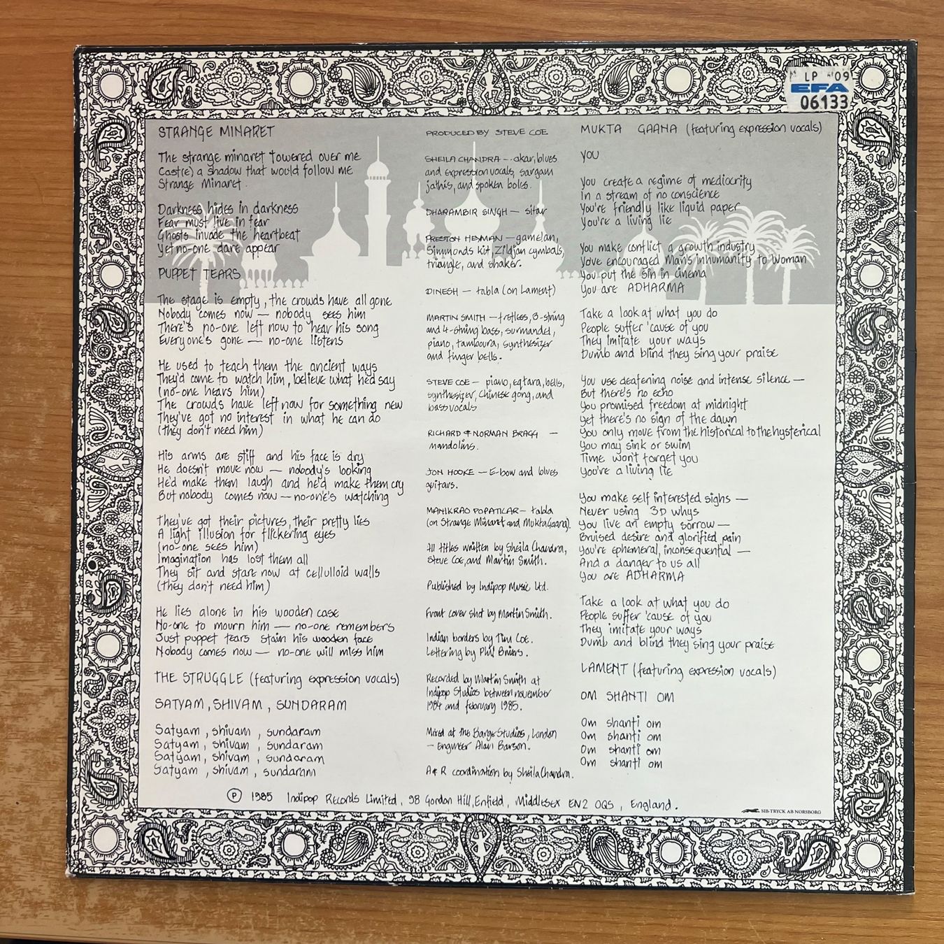 Dischi in vinile: Sheila Chandra - The Struggle / 1. UK-Press. 1985 – Usato da Gais venduto da soundcave57 2