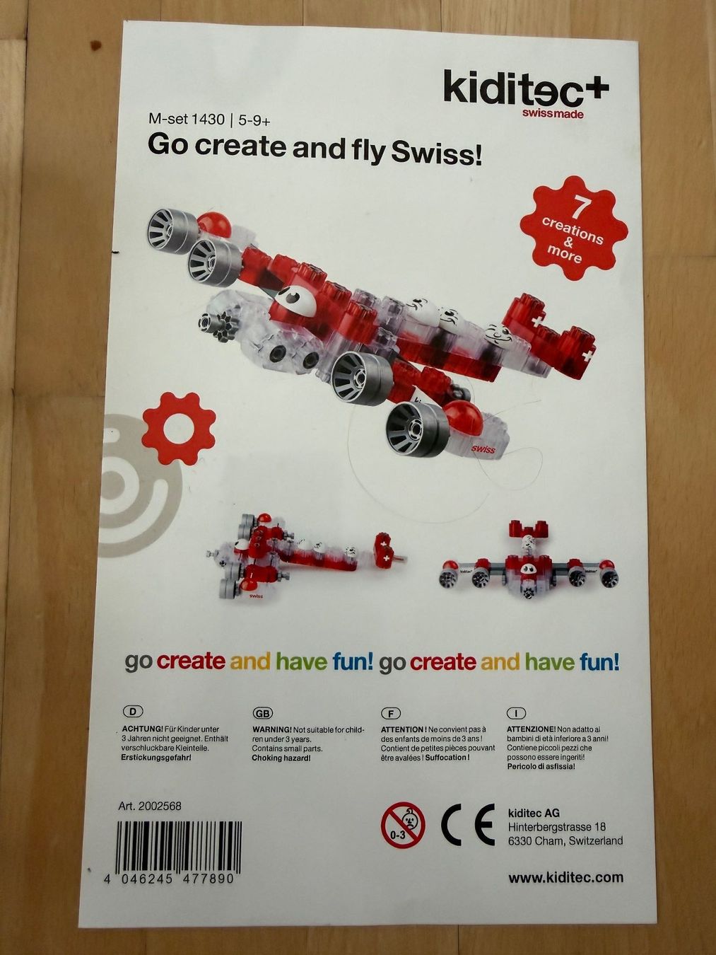 Kit di costruzioni: Kiditec M-Set Swiss Flugzeug – Usato da Zuerich venduto da Gvade