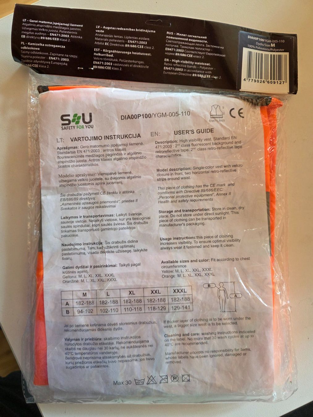 Gilet & Giacche: Safe for you - Leucht Warn Weste Grösse M – Nuovo e nell'imballaggio originale da Walterswil BE venduto da Lonitti 5