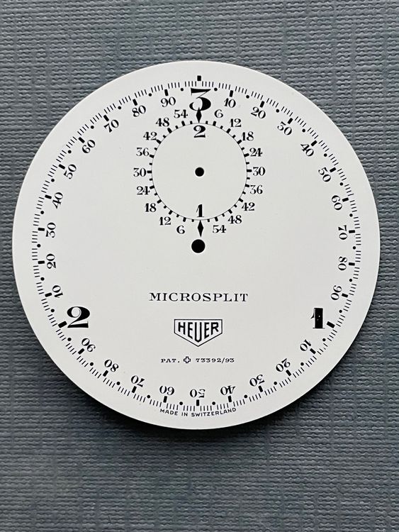 HEUER Microsplit Zifferblatt emailliert, für Taschenuhr (Gebraucht) in ...