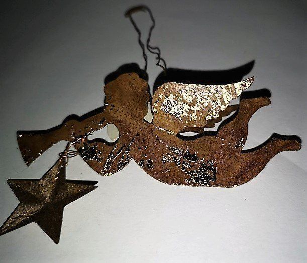 Alle Dekorationen: Christbaumanhänger Engel mit Oboe Metall – Neu (gemäss Beschreibung) aus Lutzenberg von Truhe 1