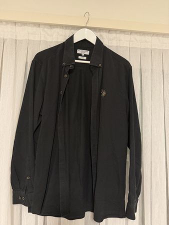 Herren Hemd US Polo Assn schwarz Grösse L Slim Fit