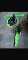 Micro Mini Deluxe Tretroller (grün, LED) mit Helm & Protekto