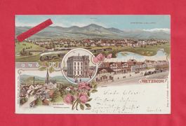 Wetzikon (ZH) Farb-Litho 4-Bild Bleuler