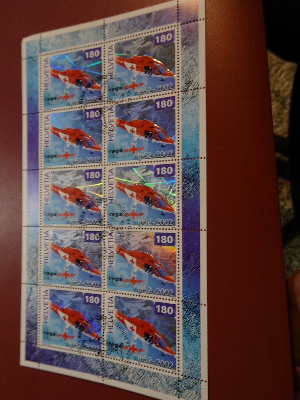 Alle Briefmarken: 2002, KLEINBOGEN, AUSGABETAG, REGA – Neu (gemäss Beschreibung) aus Eschenbach SG von eDaisy