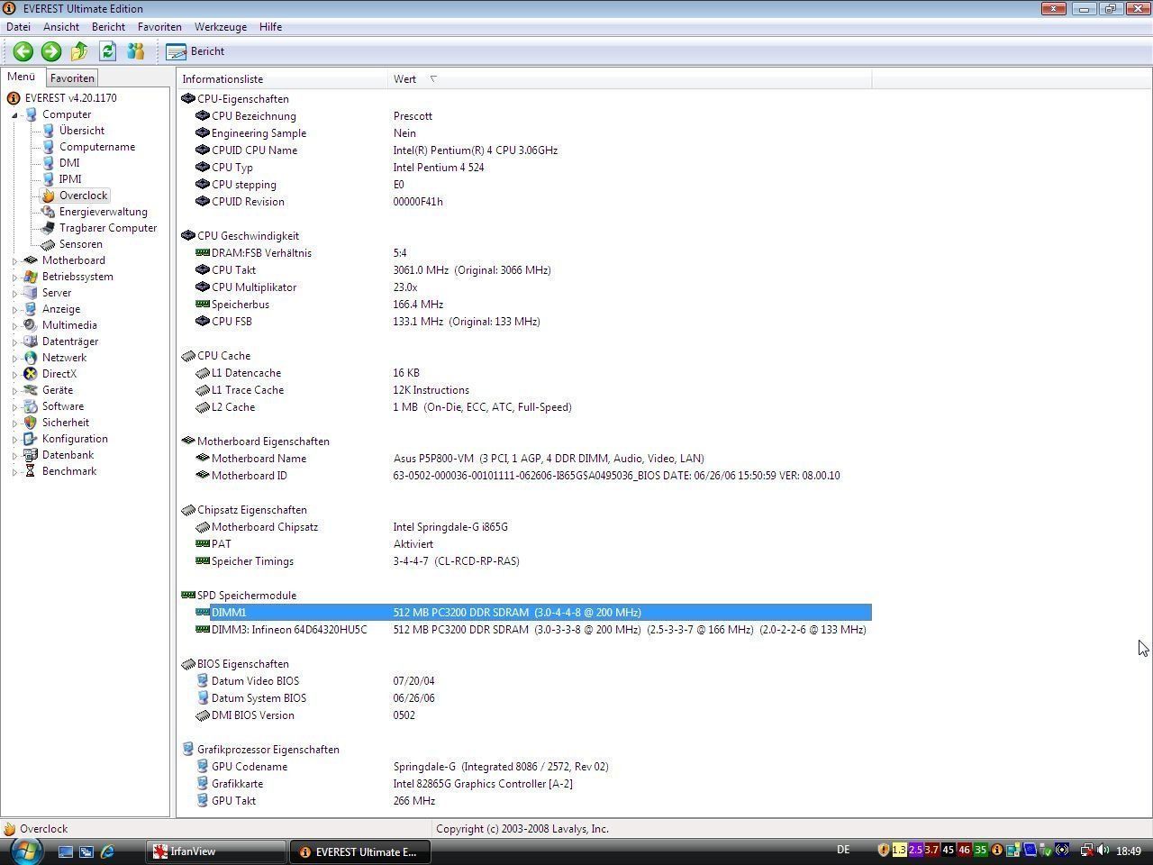 Memoria / RAM: ADATA 512MB DDR-400 MHz DIMM - Geprüft! – Usato da Worb venduto da geo_zbd8 2