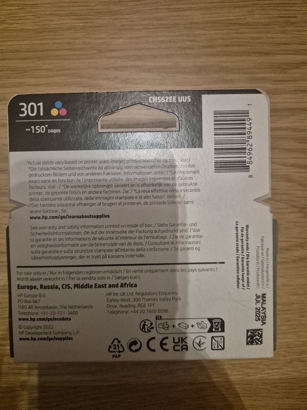 Hewlett Packard Cartucce per stampanti & toner: HP 301 Patrone color – Nuovo e nell'imballaggio originale da Rheinfelden venduto da VbuyB 1