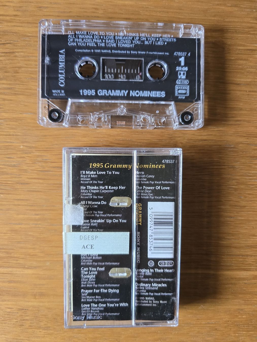 Musicassette: Cassette audio 1995 Grammy Nominations – Usato da Onex venduto da ricardinho1213 1