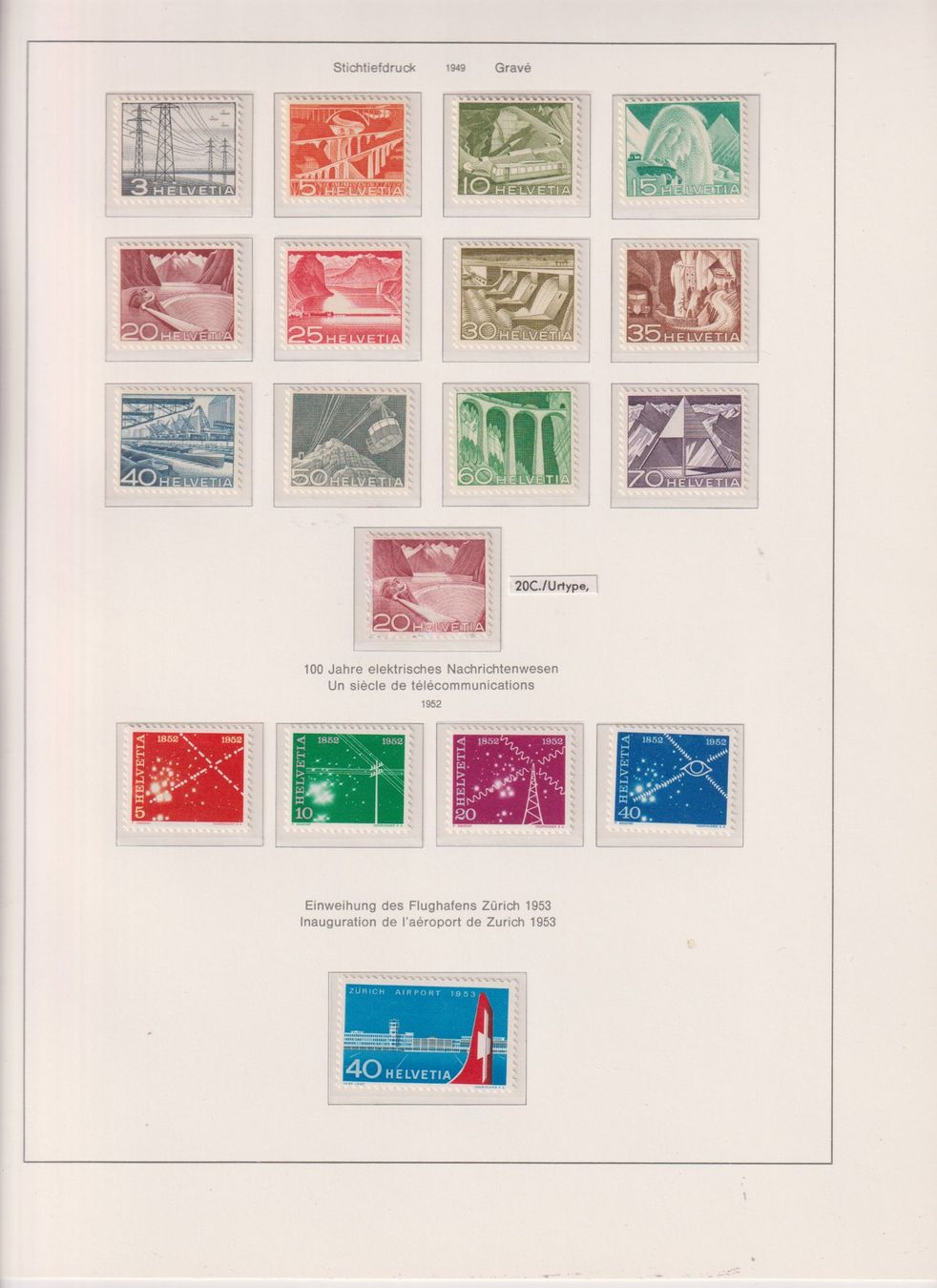 Tous les timbres: Technik und Landschaften mit Urtype !! – D'occasion à Bibern SH par Heinibuehrer