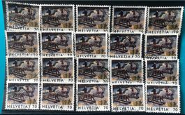 Nr.946 Deux Chavaux Steckkarte mit Stempel