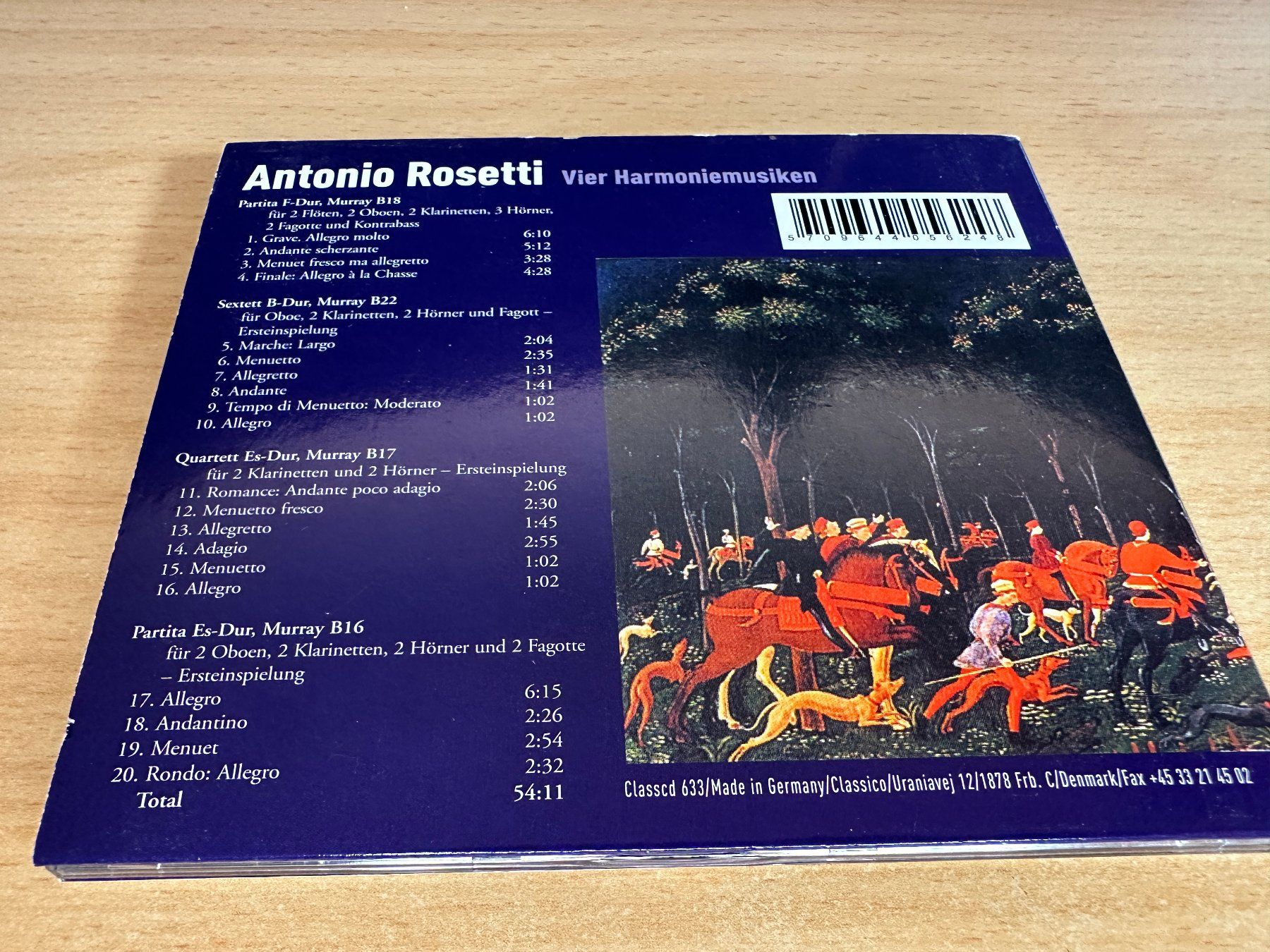 CD: Antonio Rosetti, Schweizer Bläserensemble = Swiss Wind Soloi – Usato da Rikon im Tösstal venduto da Alpenmutz 1