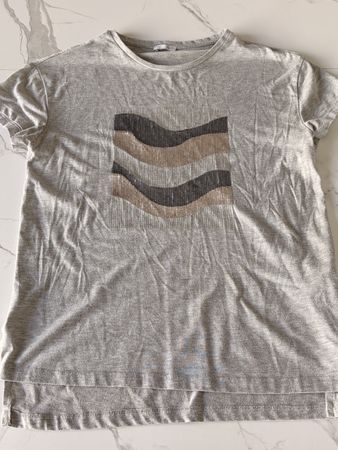 Zara Shirt, Grau, Glitzer-Applikation, Sommerlich, Top! Gr.S