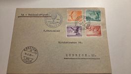 1939 Intern. BALLONWETTFAHRT Landi Zürich ab Liechtenstein