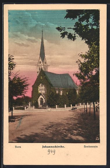 Cartoline postali: Bern, Breitenrain, Blick auf die Kirche – Usato da Berlin venduto da bartko-reher