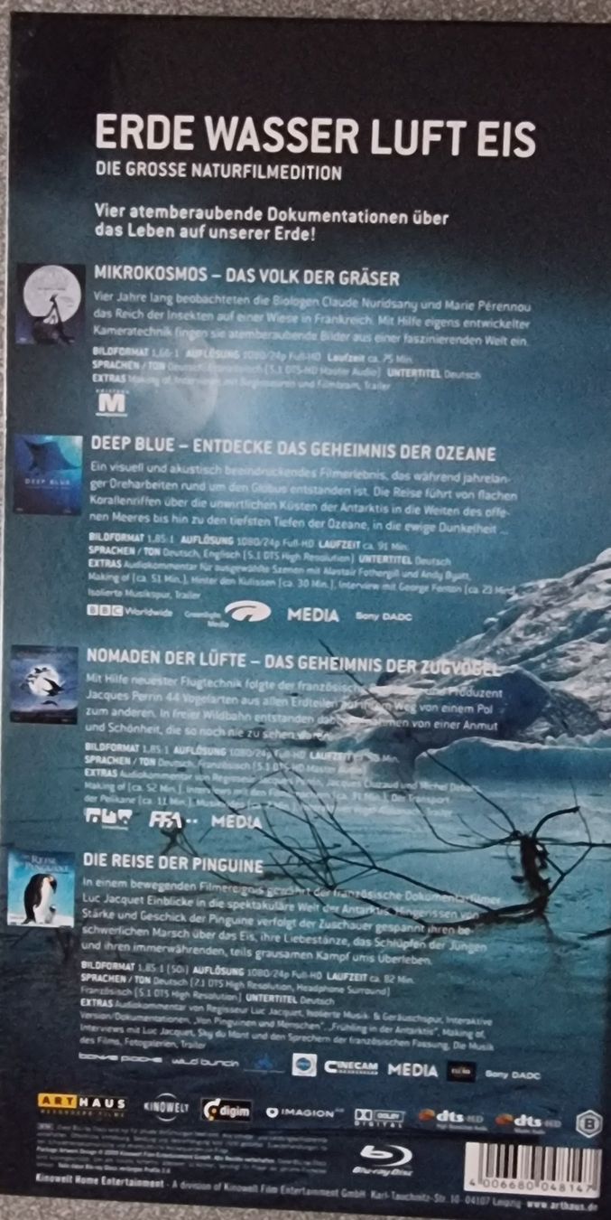 Tous les DVDs: Blu Ray Sammlerbox Erde Wasser Luft Eis – D'occasion à Oetwil am See par fineli2 1