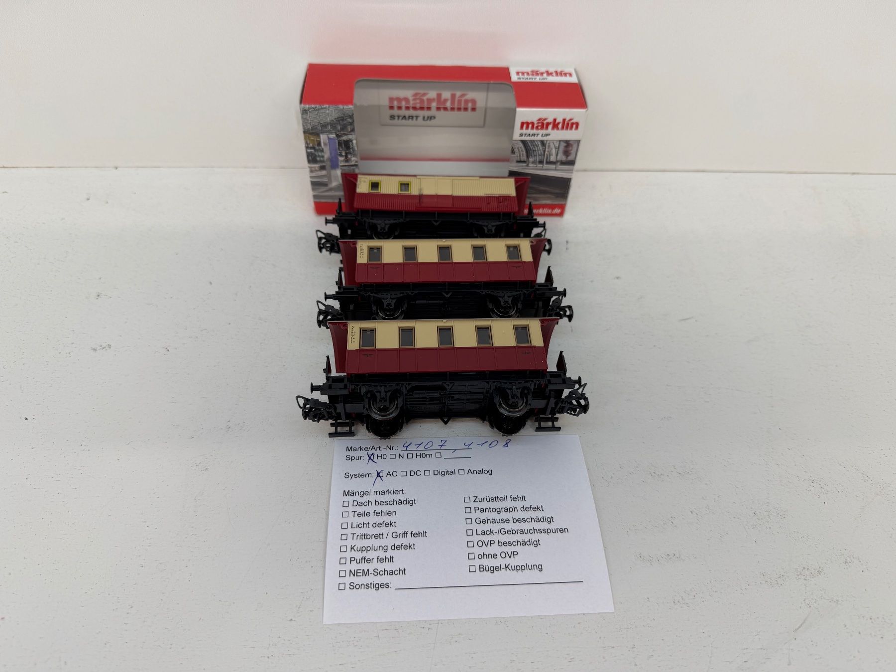 Märklin Modellini di ferrovie: Märklin 4107 & 4108 Personenwagen DB – Usato da Büsserach venduto da ModellbahnDepot 8
