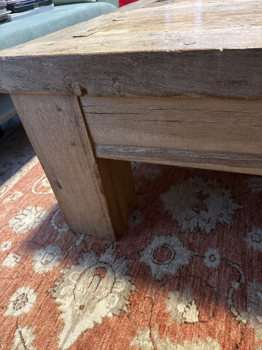 Tavoli: Solid wood coffee table made from reclaimed door, rustic loo – Usato da Bülach venduto da Suters0403 5