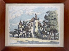 Dessin en gravure 26x18cm