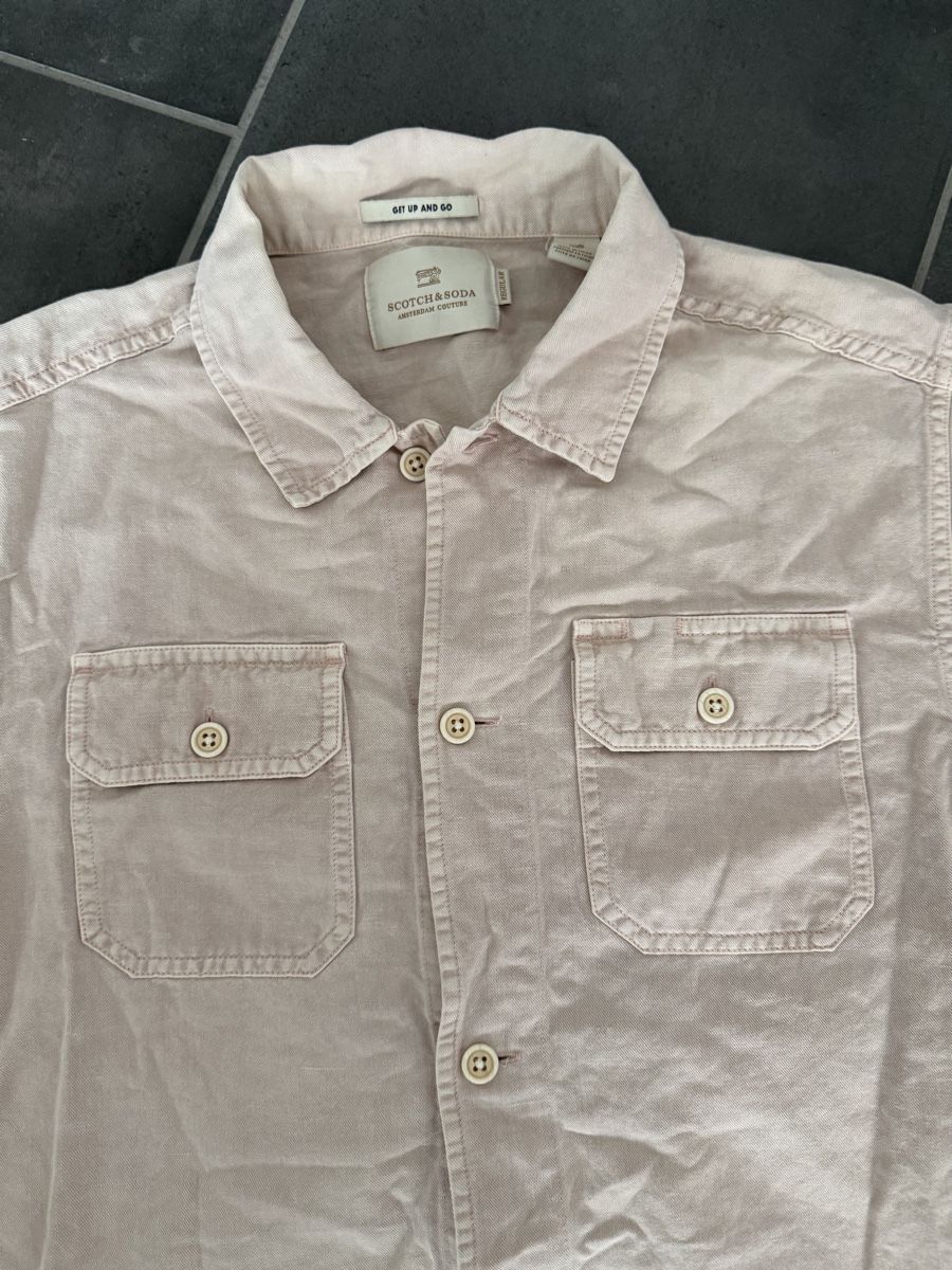 Camicie: Scotch and Soda Hemd, Gr. M hellbeige – Usato da Frauenfeld venduto da Reto89 3
