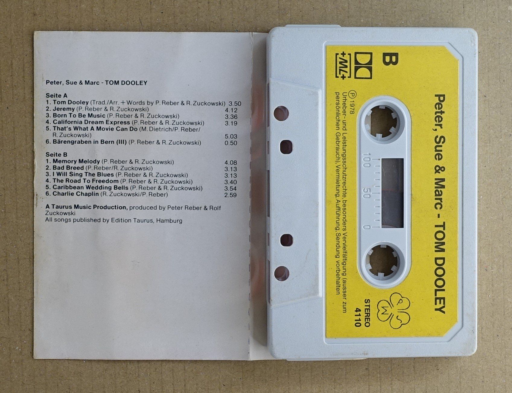 Musicassette: Peter, Sue & Marc – Memory Melody • Tom Dooley – Usato da Sessa venduto da discoverymedia 1