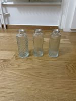 3 vasetti da fiore in vetro