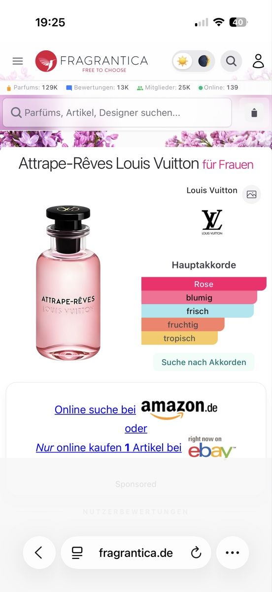 Louis Vuitton Profumi & Eau de Toilette: Louis Vuitton Attrape-Rêves , 2 ml – Usato da Sursee venduto da nst_czk2 1