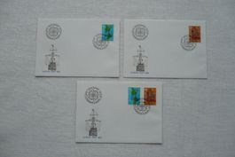 1992 3 FDC Europamarken Satz & Einzelmarken SBK 826 - 827