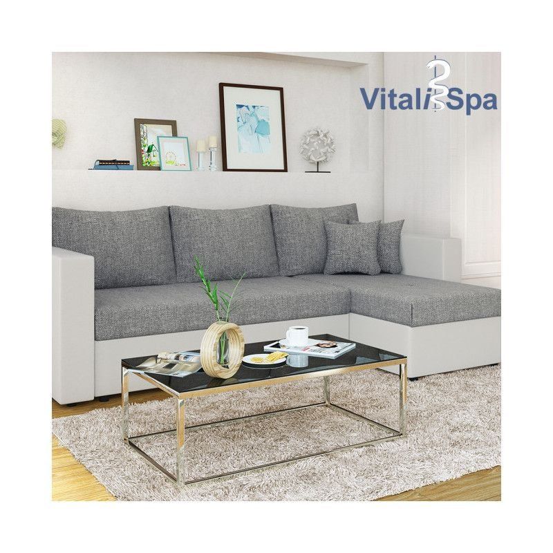 Divani: Ecksofa mit Schlaffunktion - Weiss/Grau - Schlafsofa - Sofa – Nuovo e nell'imballaggio originale da Wallenwil venduto da toesstal-vertrieb 2