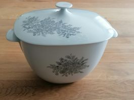 Rosenthal Suppenschüssel , Weiss mit Blumenmuster,