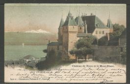 Carte P de 1904 ( Château de Nyon et le Mont-Blanc )