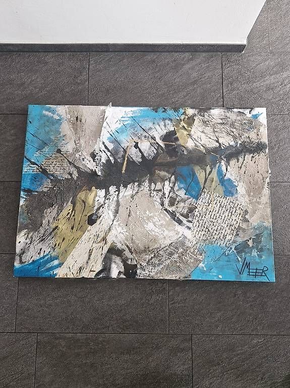 Dipinti: Modernes abstraktes Gemälde blau / schwarz  handgemalt – Usato da Ricken SG venduto da van_b86g