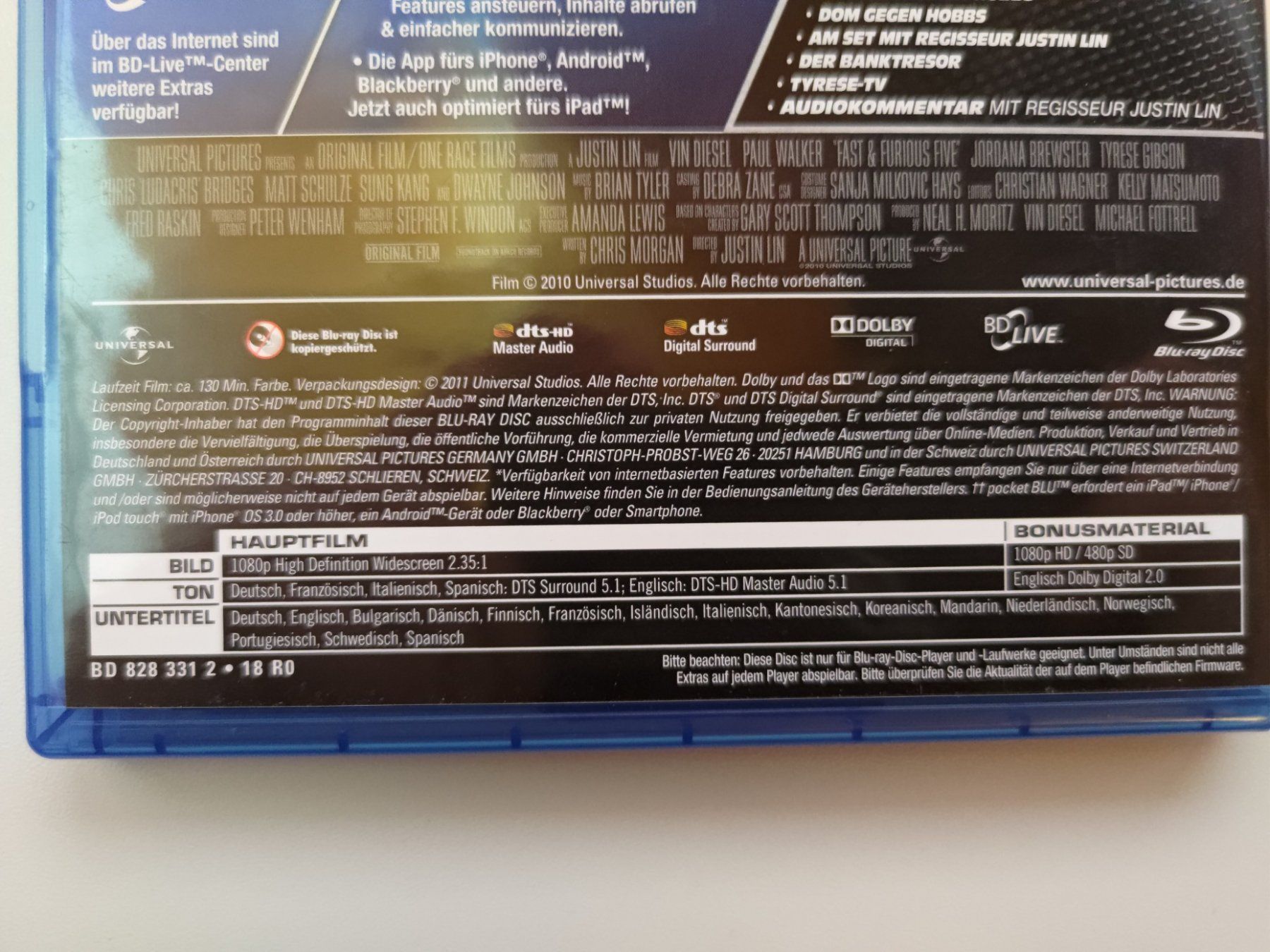 Tutti i DVDs: Fast and Furious 5 – Usato da Liestal venduto da Kratzilla 3