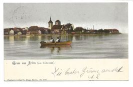 Gruss aus Arbon vor Dammaufschüttung (TG) Ruderboot - 1903