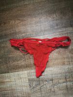 Rote, sexy Spitzen Tanga,  ungetragen, Grösse M
