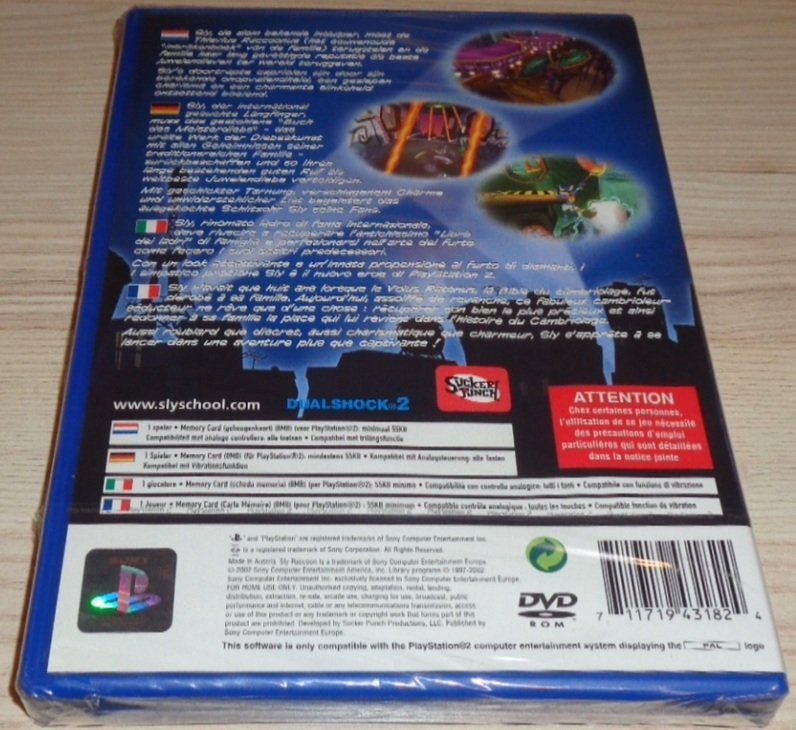 Sony Giochi: Sly Raccoon ***SEALED*** (PS2) – Nuovo e nell'imballaggio originale da Thun venduto da Gameparadise 1