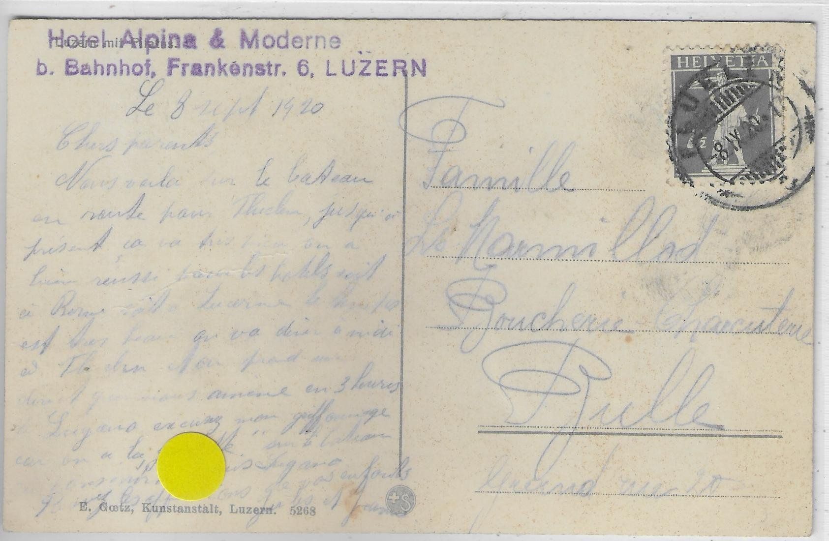 Cartoline postali: Luzern mit Pilatus und Dampfer - Litho – Usato da Ettingen venduto da Kartenplanet 1