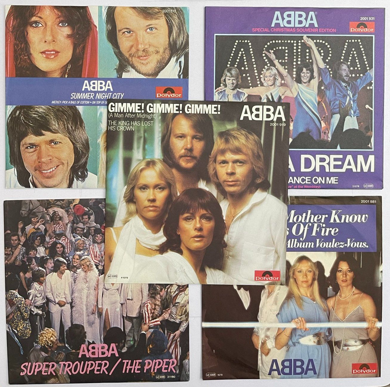 Dischi in vinile: Singles: 5x ABBA (Schweizer Pressungen) ... Gratis Versand! – Usato da Frenkendorf venduto da Yard-Sale-2000