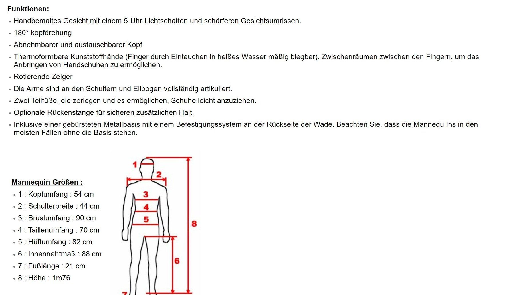 Schweizer Armee Uniformi: Mannequin / Schaufensterpuppe MH TE 07 – Nuovo e nell'imballaggio originale da Wangen b. Olten venduto da Hba2 7
