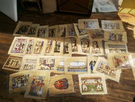 33 x Ägyptische Papyrus - Bildruck mit Zertifikat