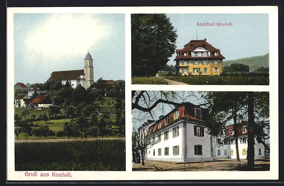 Cartes postales: Knutwil, Blick zur Kirche, Stahlbad Knut – D'occasion à Berlin par bartko-reher
