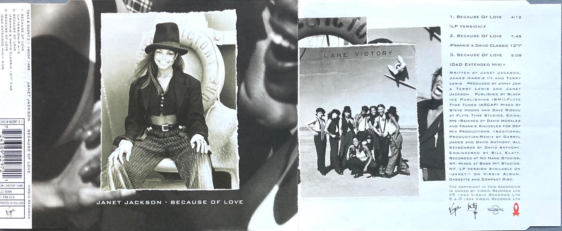 CD: JANET JACKSON - BECAUSE OF LOVE – Usato da Poliez-Pittet venduto da Newtown-Records