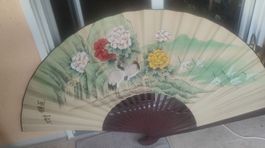 riesiger alter chinesischer Fächer Kraniche 