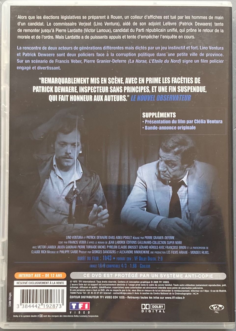 Tous les DVDs: ADIEU POULET – D'occasion à Poliez-Pittet par Newtown-Records 1