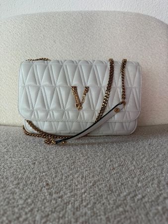 Versace Virtus Quilted Shoulder Bag