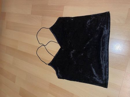 Schwarzes Samttop Gr. XS - elegant & stylisch