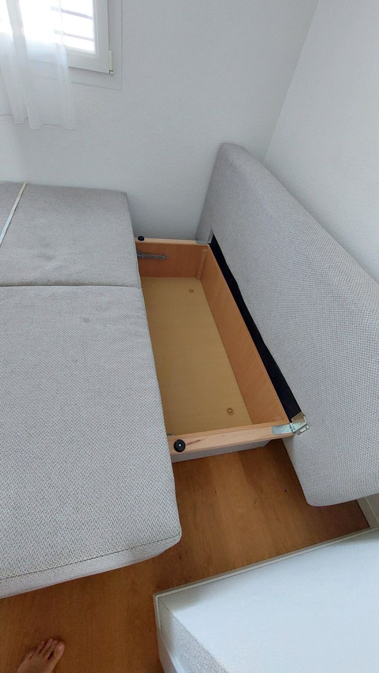 Divani: Schlafsofa / Bettsofa, hellgrau – Usato da Kaltbrunn venduto da AB92 4