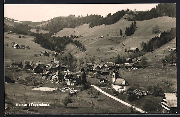 Cartoline postali: Krinau /Toggenburg, Teilansicht mit Kirc – Usato da Berlin venduto da bartko-reher