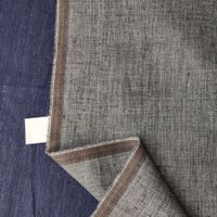 Ital. Designer Leinen Stoff gewoben 1.50x1.50m grigio mel
